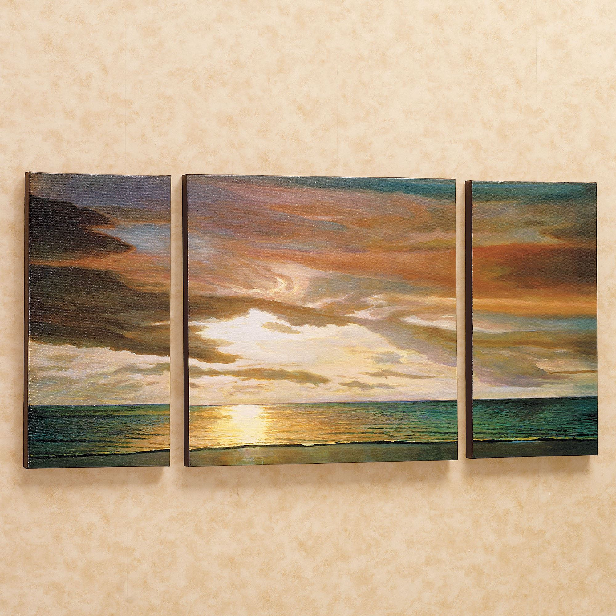 Best ideas about Triptych Wall Art . Save or Pin Quiet Horizons Canvas Triptych Art Set Now.