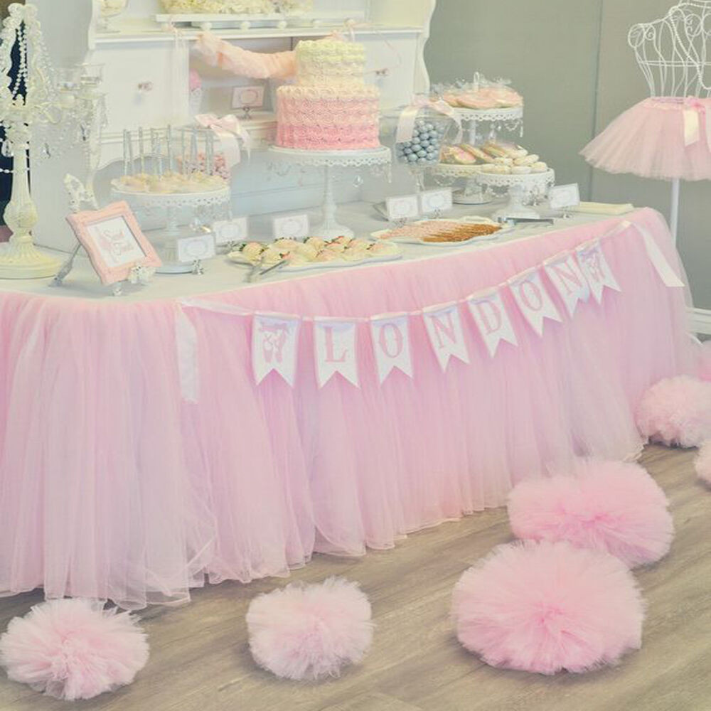 Best ideas about Tulle Table Skirt DIY
. Save or Pin Cute PINK Tulle Tutu Table Skirt Wedding Party Xmas Baby Now.