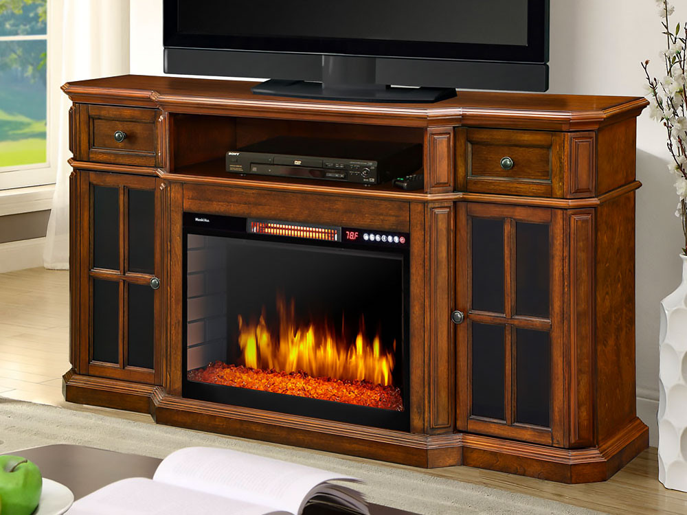 Best ideas about Tv Fireplace Stand
. Save or Pin Sinclair Electric Fireplace TV Stand in Aged Cherry 259 Now.