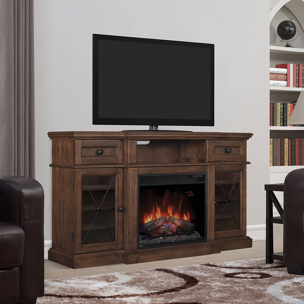 Best ideas about Tv Stand Electric Fireplace
. Save or Pin Sedgwick Electric Fireplace TV Stand in Burnished Walnut Now.