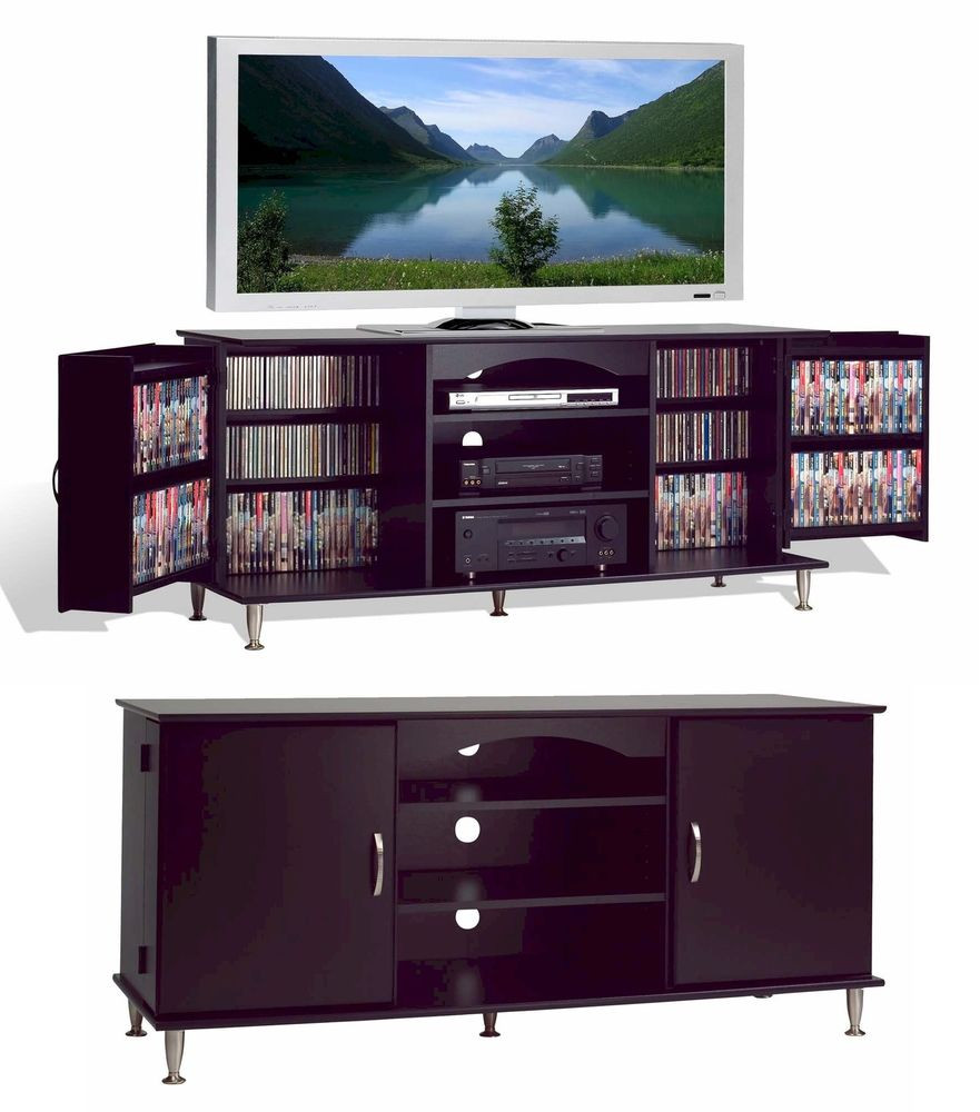 Best ideas about Tv Stand With Dvd Storage
. Save or Pin 60" Plasma LCD TV Stand 462 CD 212 DVD Cabinet Rack NEW Now.