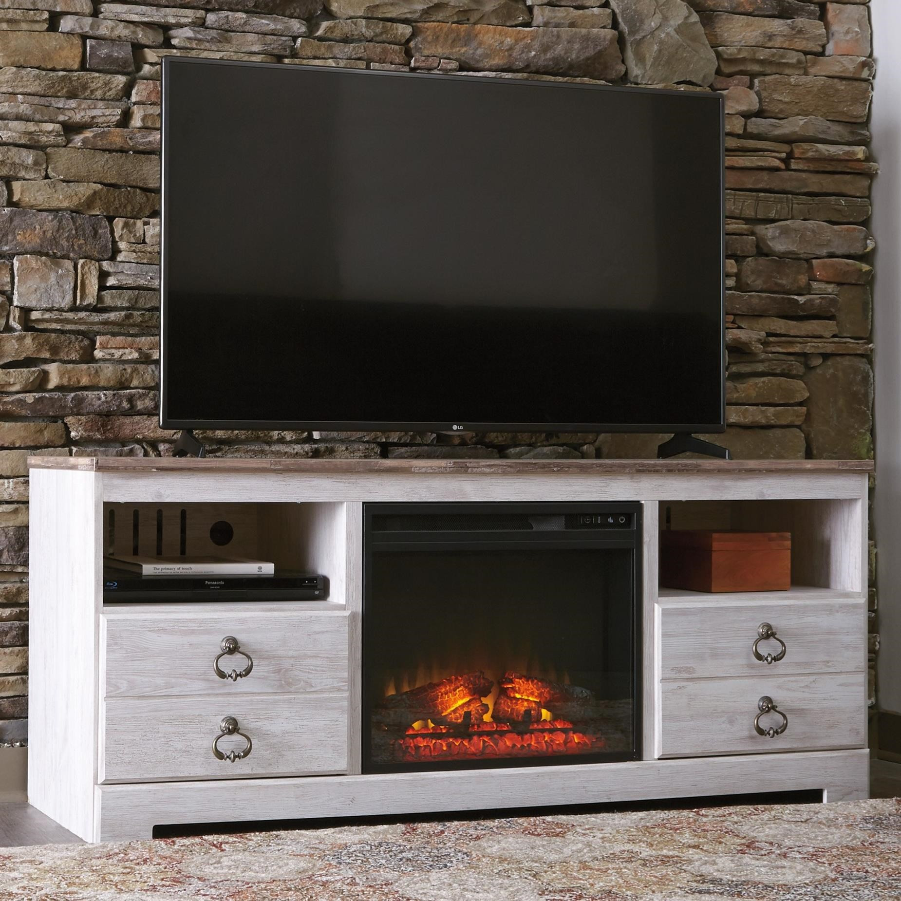 Best ideas about Tv Stand With Fireplace Insert
. Save or Pin Two Tone TV Stand with Fireplace Insert by Signature Now.