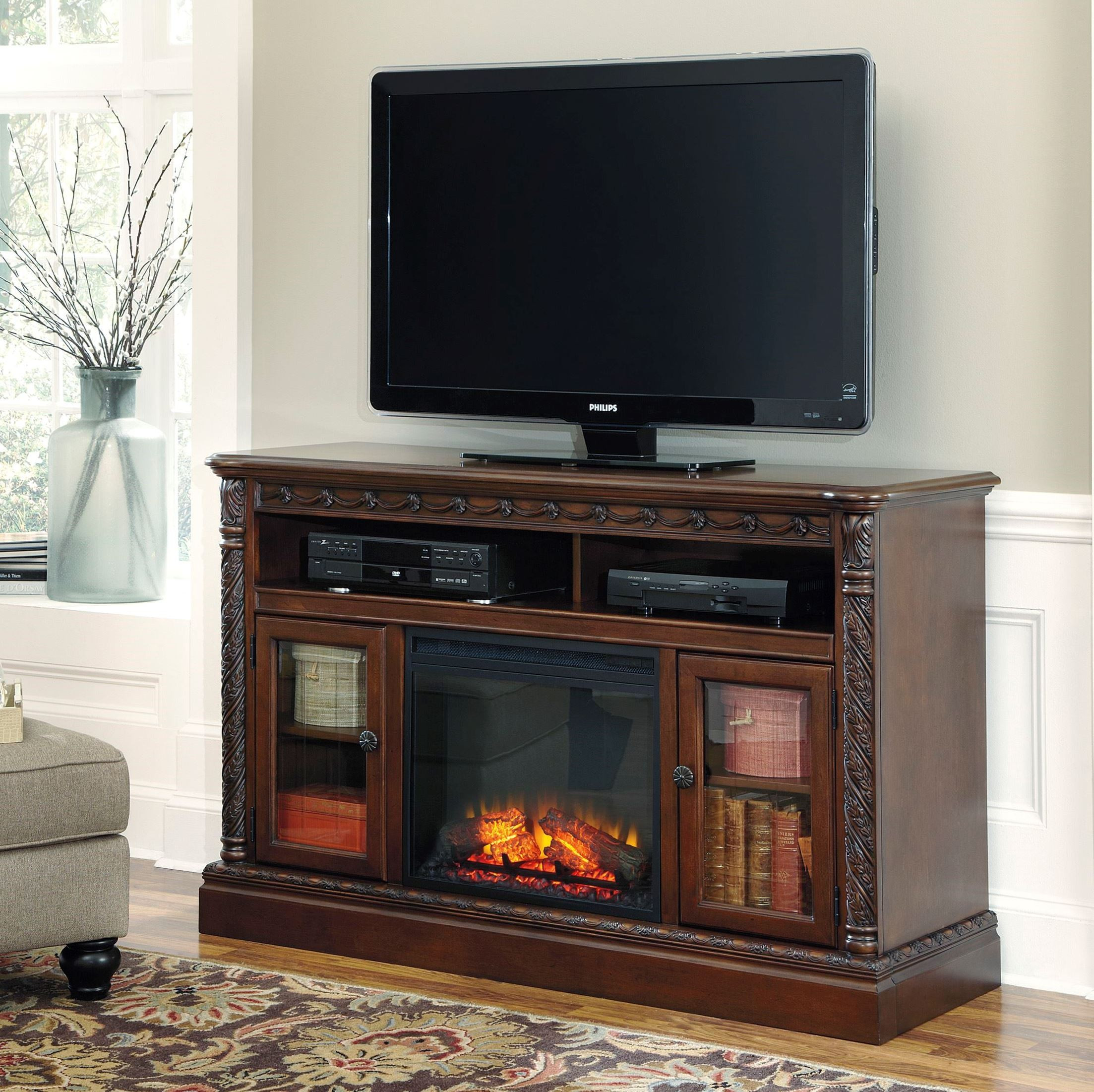 Best ideas about Tv Stand With Fireplace Insert
. Save or Pin North Shore LG TV Stand With Fireplace Insert from Ashley Now.