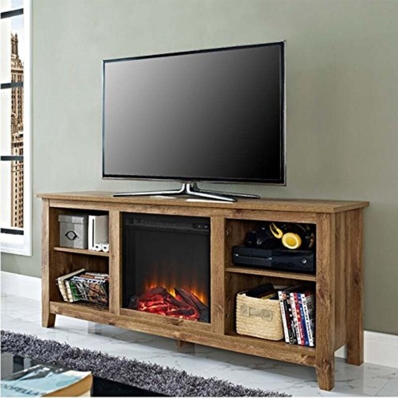 Best ideas about Tv Stand With Fireplace Insert
. Save or Pin Walker Edison 58inch Barnwood TV Stand w Fireplace Insert Now.