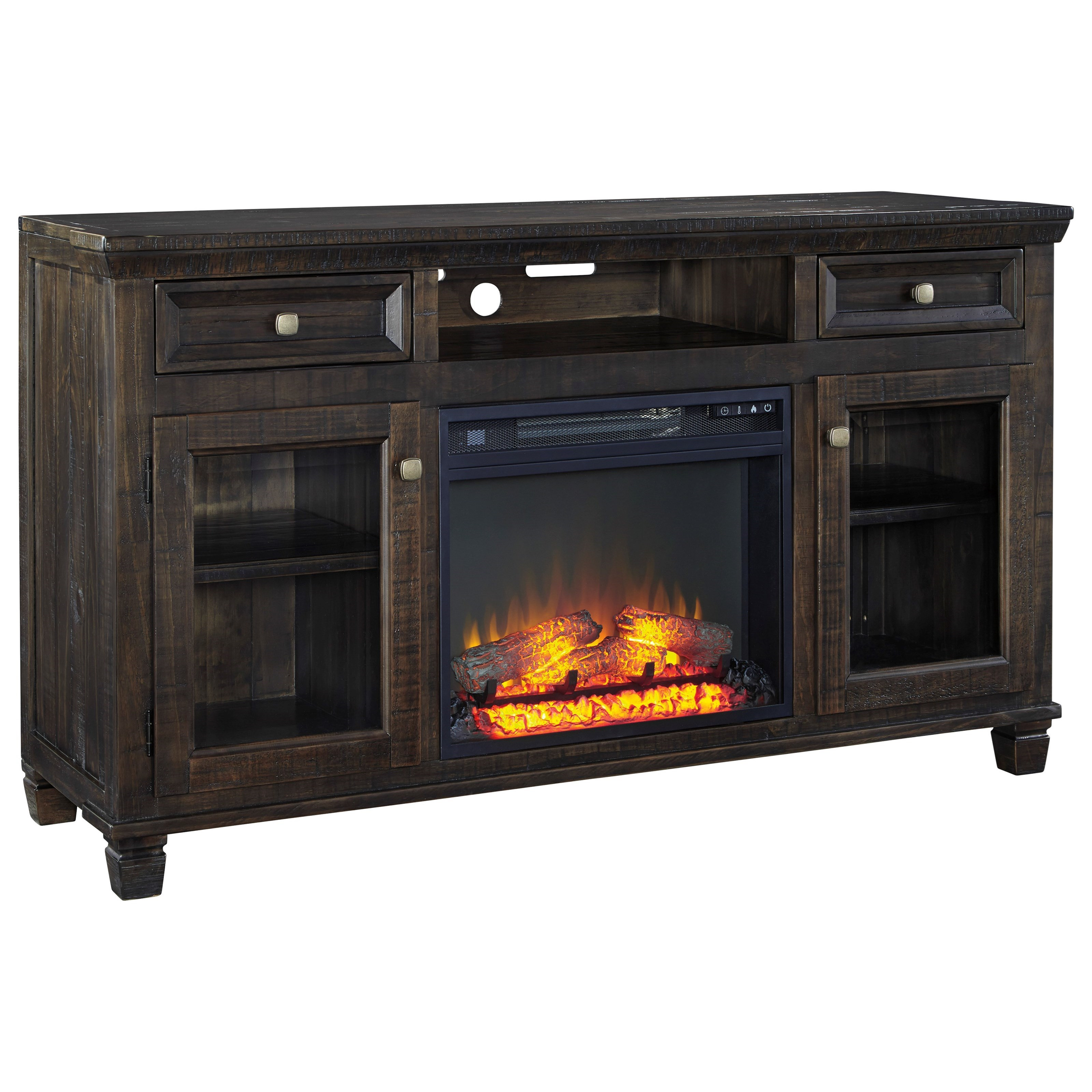 Best ideas about Tv Stand With Fireplace Insert
. Save or Pin Signature Design by Ashley Townser Solid Wood Pine Now.