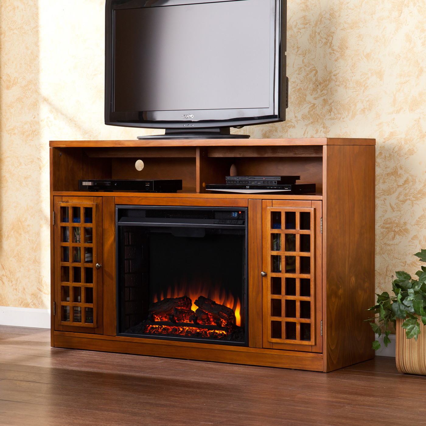 Best ideas about Tv Stand With Fireplace
. Save or Pin Lipan TV Stand with Electric Fireplace Now.