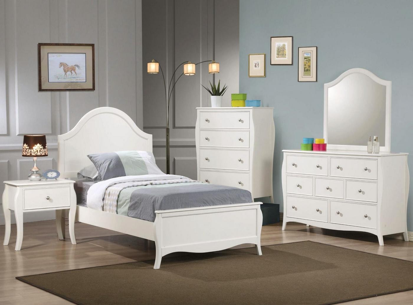 Best ideas about Twin Bedroom Sets
. Save or Pin Dominique White Finish Twin Youth Panel Bedroom Set Now.