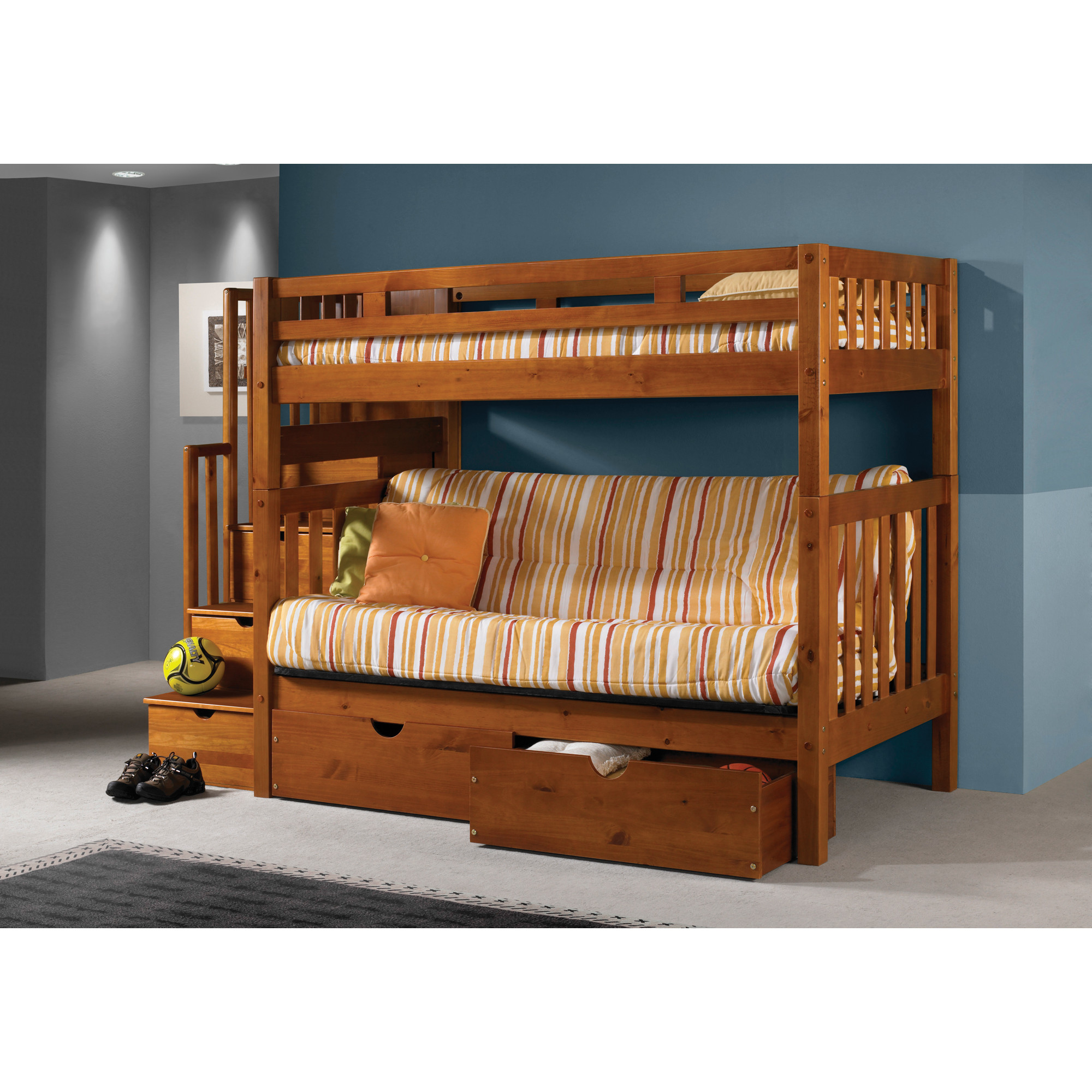 Best ideas about Twin Loft Bed With Stairs
. Save or Pin Donco Kids Stairway Loft Bunk Bed with Storage Drawers Now.