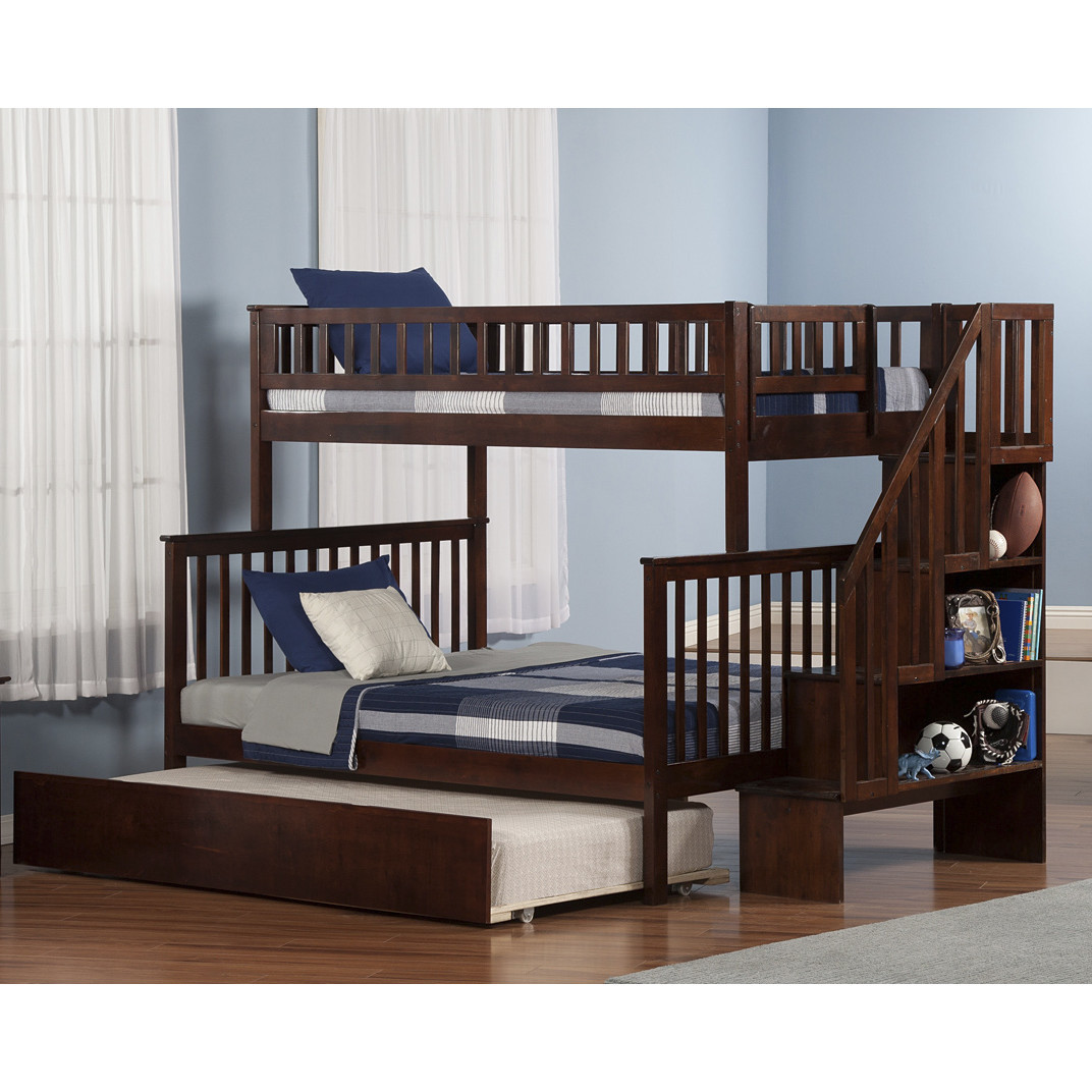 Best ideas about Twin Over Full Bunk Bed With Stairs
. Save or Pin Atlantic Furniture Woodland Twin Over Full with Twin Now.