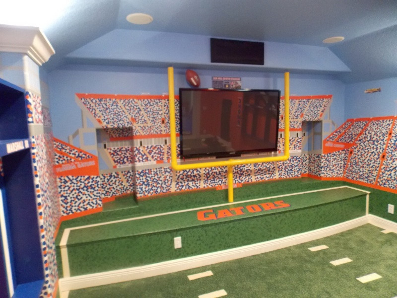 Best ideas about Uf Game Room
. Save or Pin Florida Gators Theme Home Theater Room Theme Room Design Now.