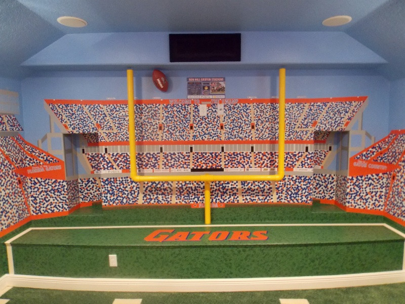 Best ideas about Uf Game Room
. Save or Pin Florida Gators Theme Home Theater Room Theme Room Design Now.