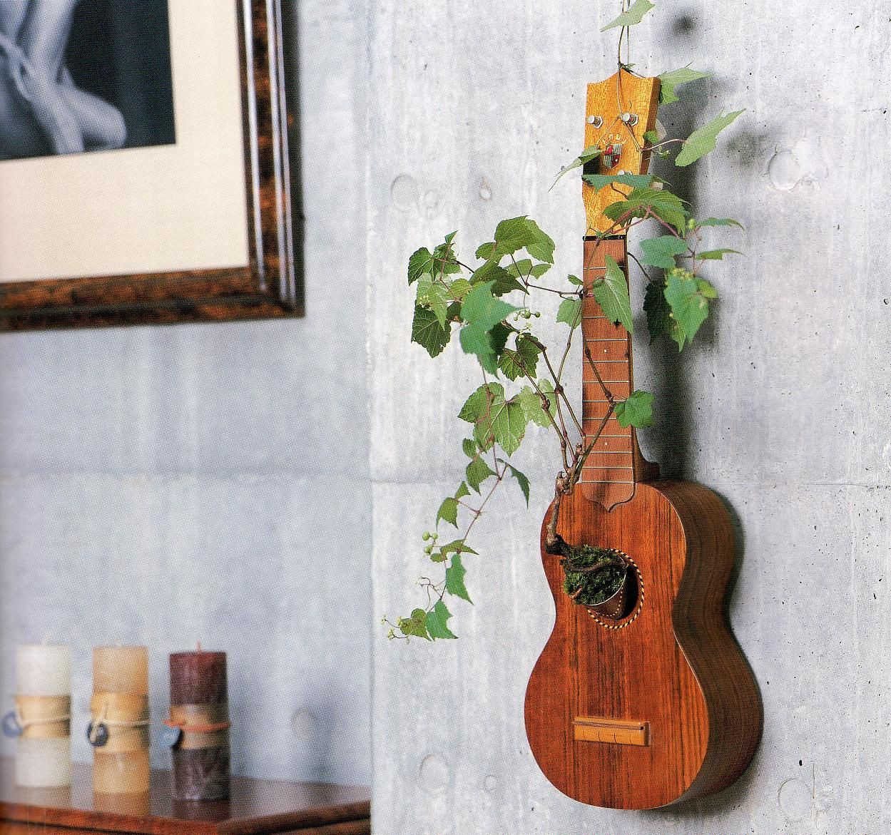 Best ideas about Ukulele Wall Mount DIY
. Save or Pin Guitar planter By Poetic Home Now.