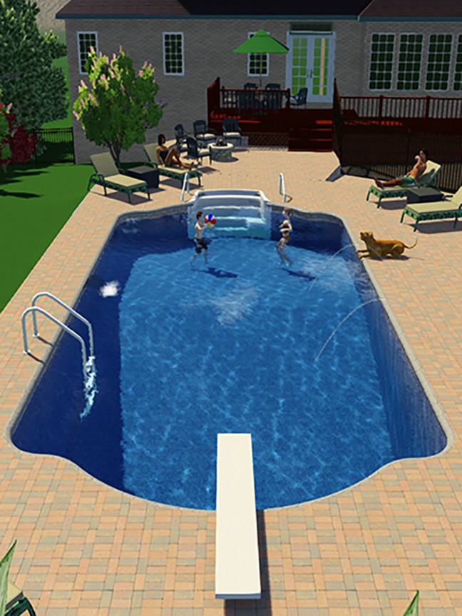 Best ideas about Ultra Modern Pool And Patio
. Save or Pin Patio Backyard Steel Pool Vinyl Liner With Custom Steps Now.