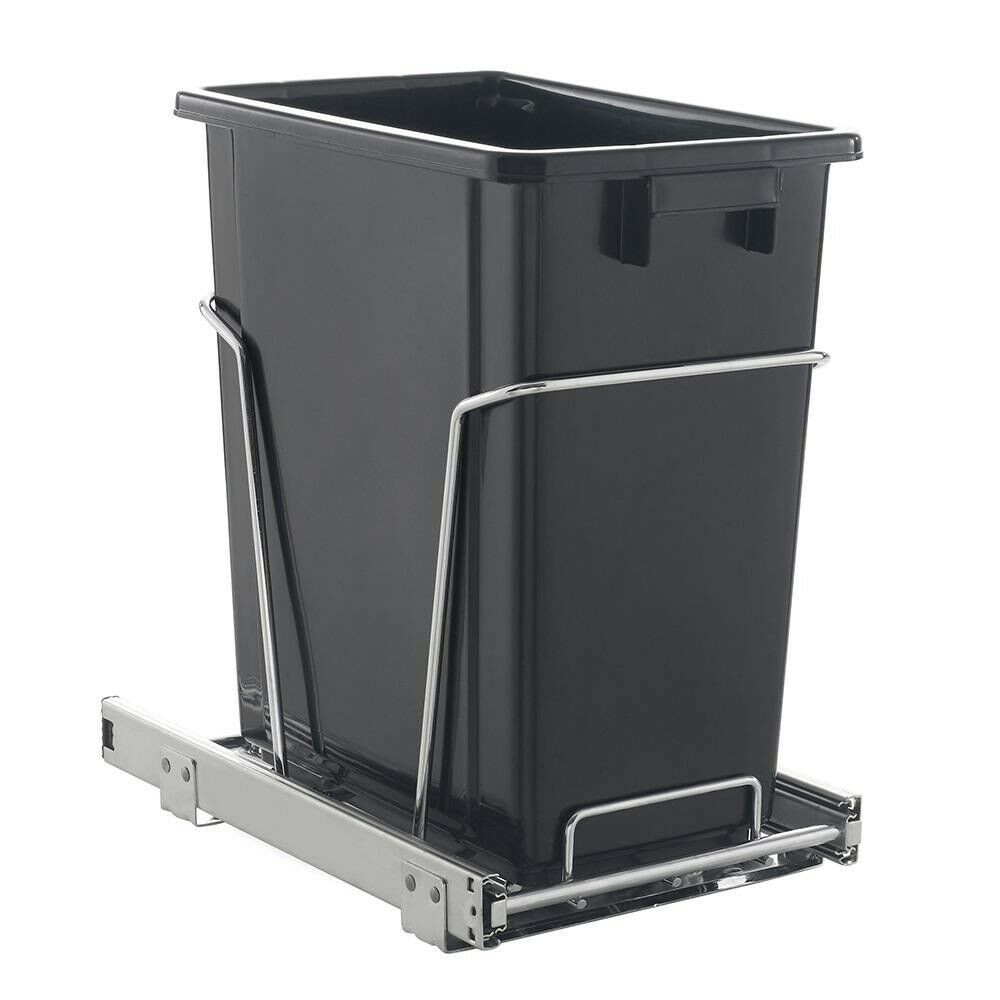 Best ideas about Under Cabinet Trash Can
. Save or Pin Pull Out Trash Can Kitchen Cabinet 17 Qt Black Hidden Now.