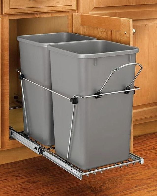 Best ideas about Under Cabinet Trash Can
. Save or Pin Sliding Under Cabinet Trash Waste Recycle Double Bin Pull Now.