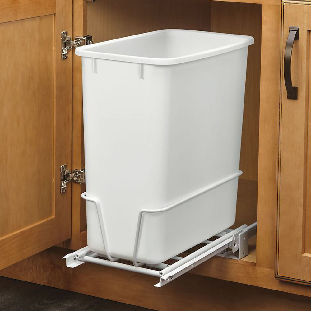 Best ideas about Under Cabinet Trash Can
. Save or Pin 20 Quart White Trash Can Kitchen Waste Bin Garbage Pull Now.