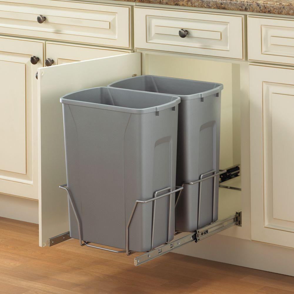 Best ideas about Under Cabinet Trash Can
. Save or Pin Kitchen Stainless In Cabinet Pull Out Trash Can Under Now.