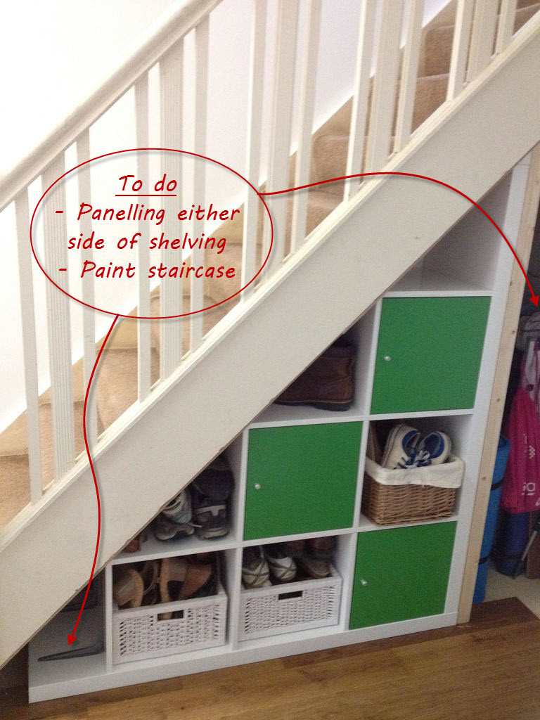 Best ideas about Under Stair Storage
. Save or Pin Ikea Expedit hack under stairs storage Now.