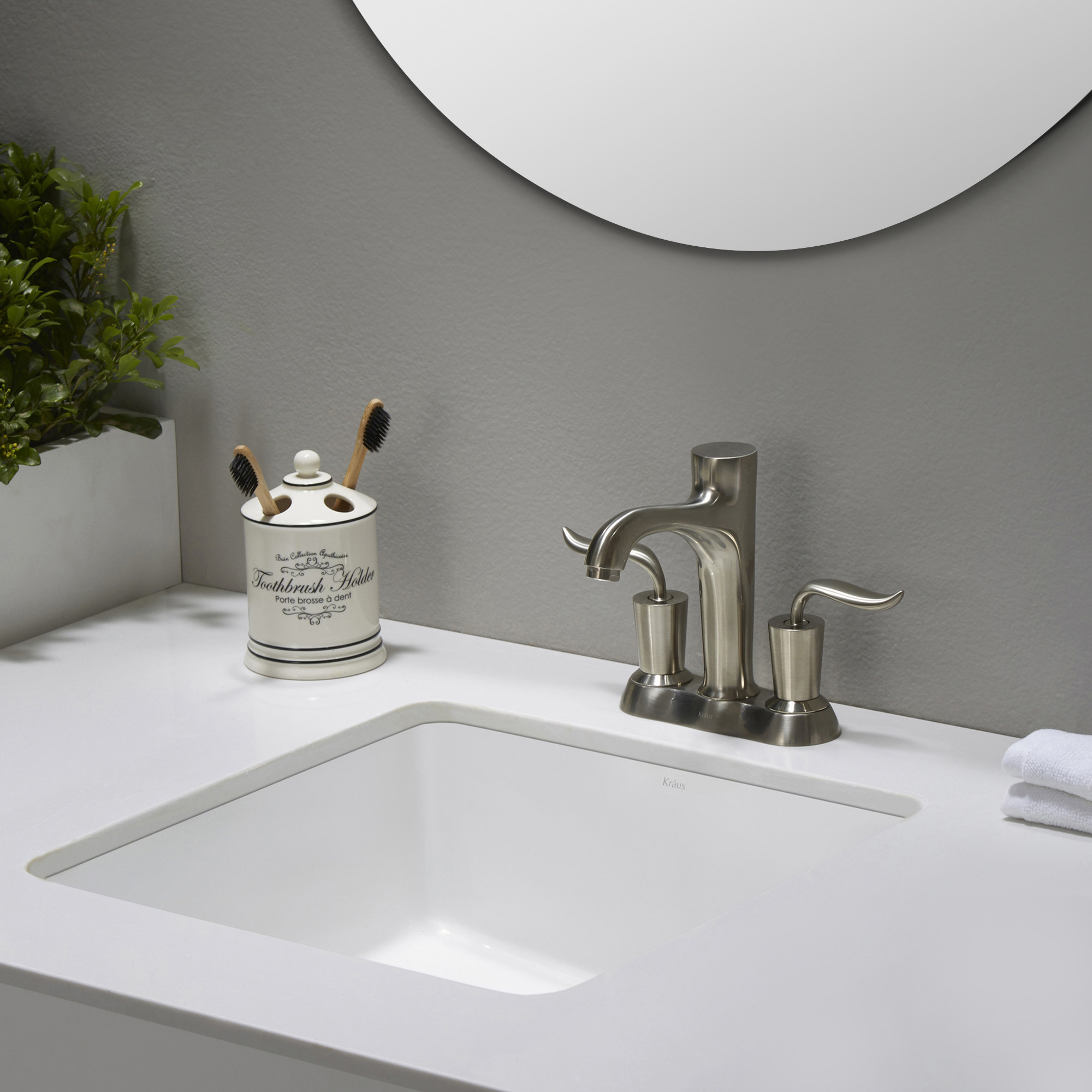Best ideas about Undermount Bathroom Sinks
. Save or Pin Kraus Elavo™ Ceramic Square Undermount Bathroom Sink with Now.