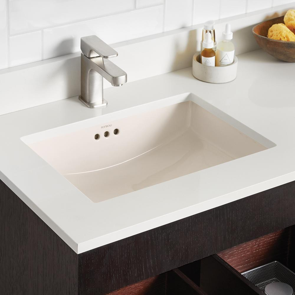 Best ideas about Undermount Bathroom Sinks
. Save or Pin 19" Essence Rectangular Ceramic Undermount Bathroom Sink Now.