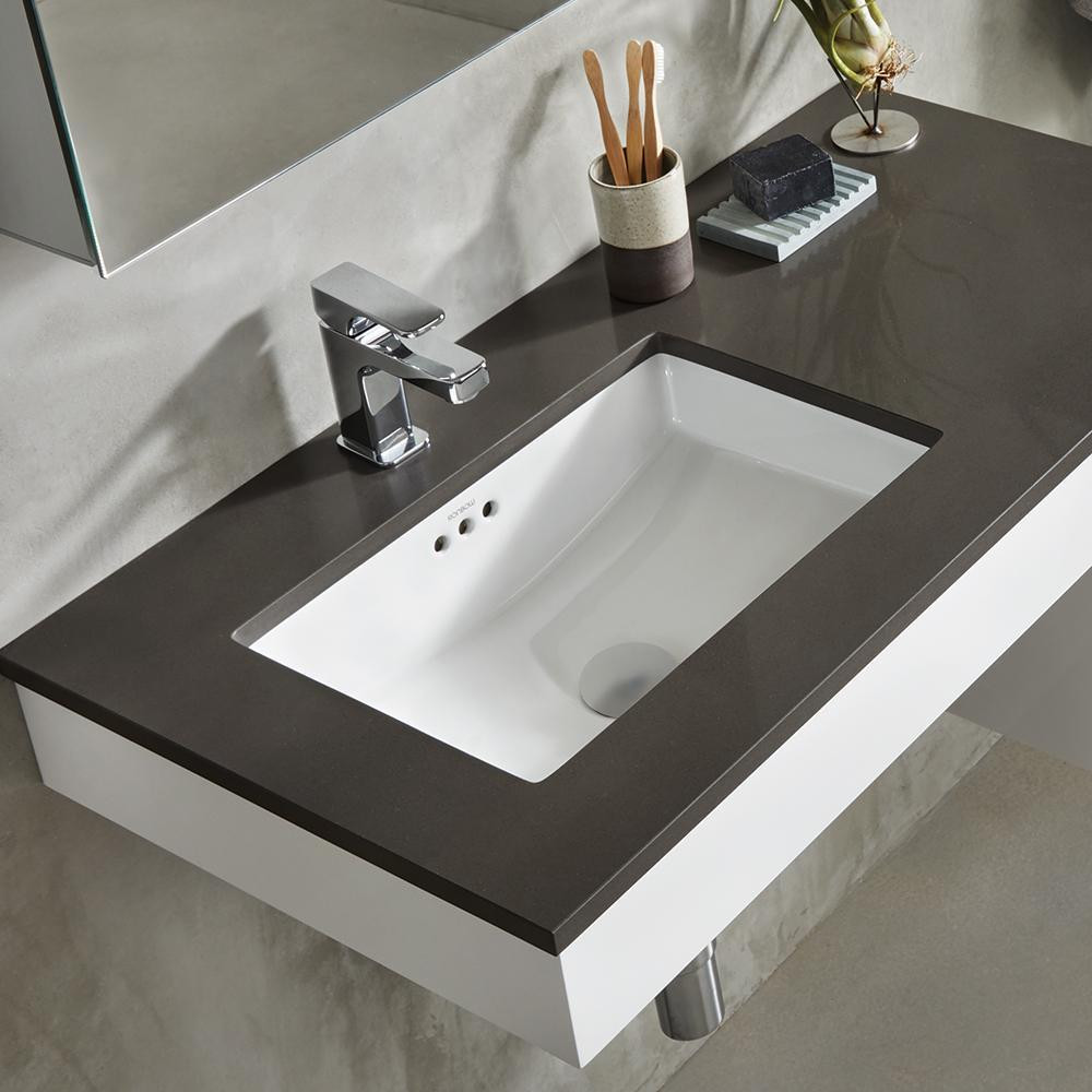 Best ideas about Undermount Bathroom Sinks
. Save or Pin 19" Essence Rectangular Ceramic Undermount Bathroom Sink Now.