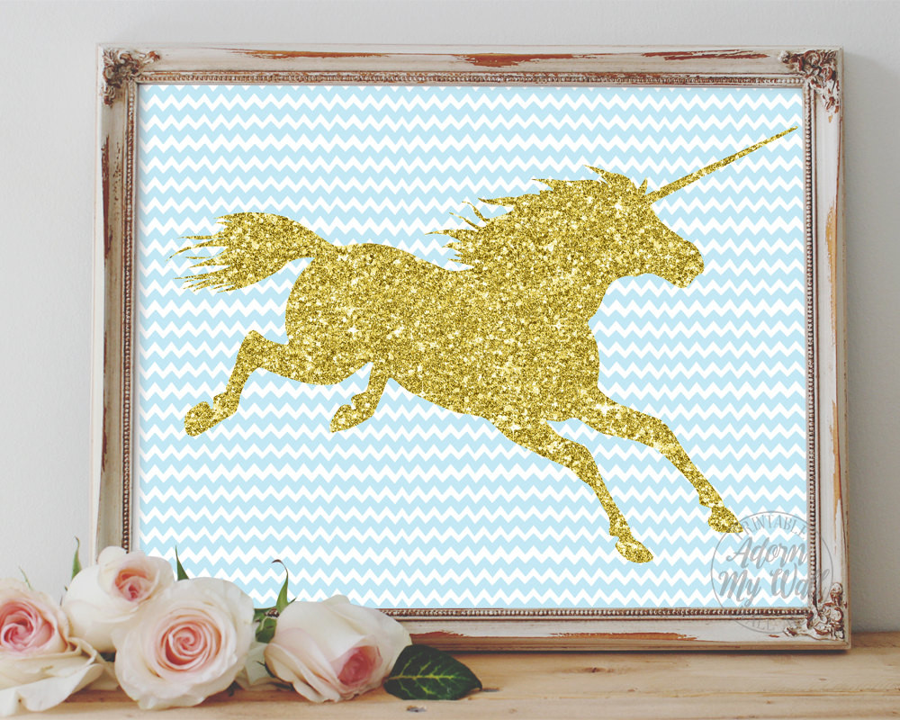 Best ideas about Unicorn Wall Art
. Save or Pin Unicorn printable gold glitter nursery wall art instant Now.