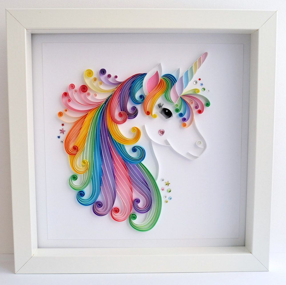 Best ideas about Unicorn Wall Art
. Save or Pin Unicorn quilling wall art Unicorn picture от Now.