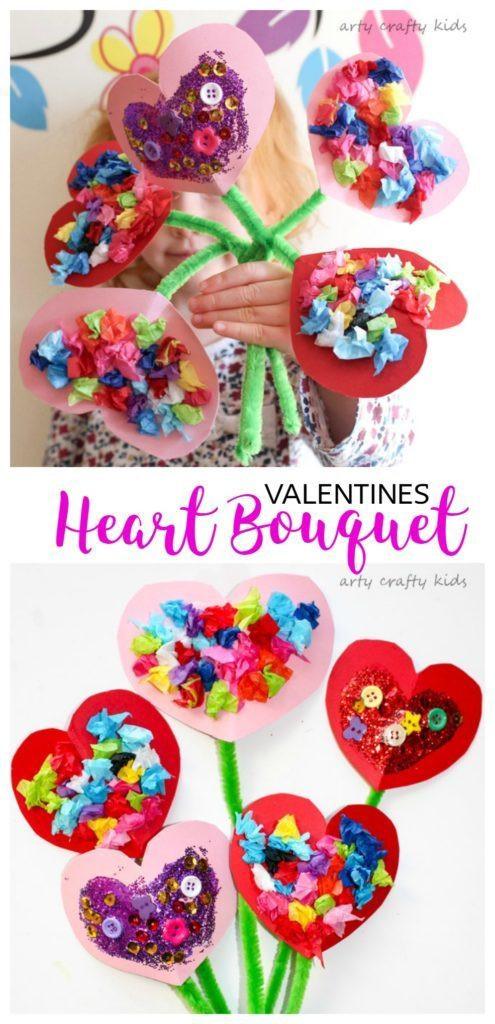 Best ideas about Valentine Craft Ideas Toddler
. Save or Pin Toddler Valentines Heart Bouquet Arty Crafty Kids Now.