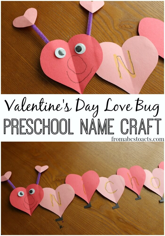 Best ideas about Valentine Crafts Ideas For Preschoolers
. Save or Pin Love Bug Name Craft for Preschoolers Now.
