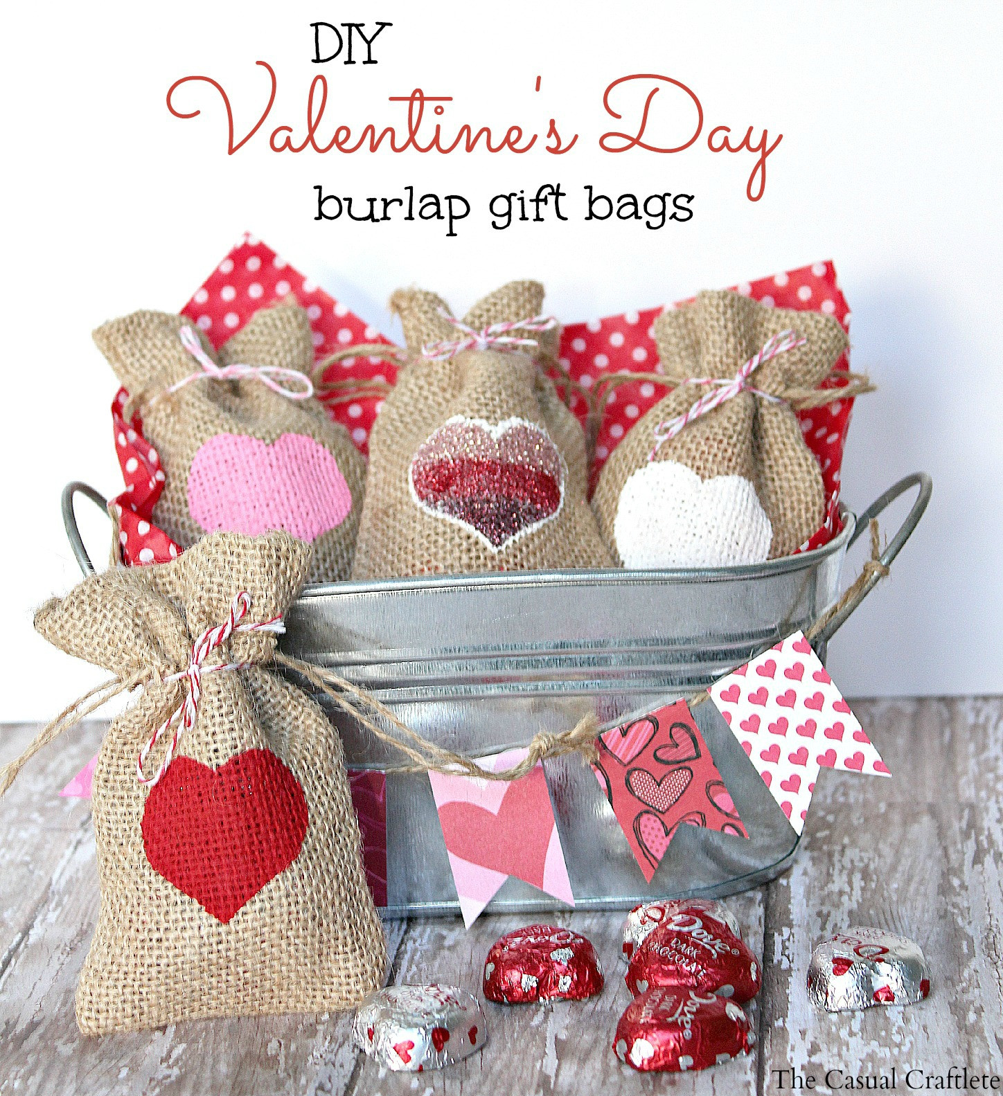 Best ideas about Valentines Day DIY Gift
. Save or Pin DIY Valentine s Day Burlap Gift Bags Now.