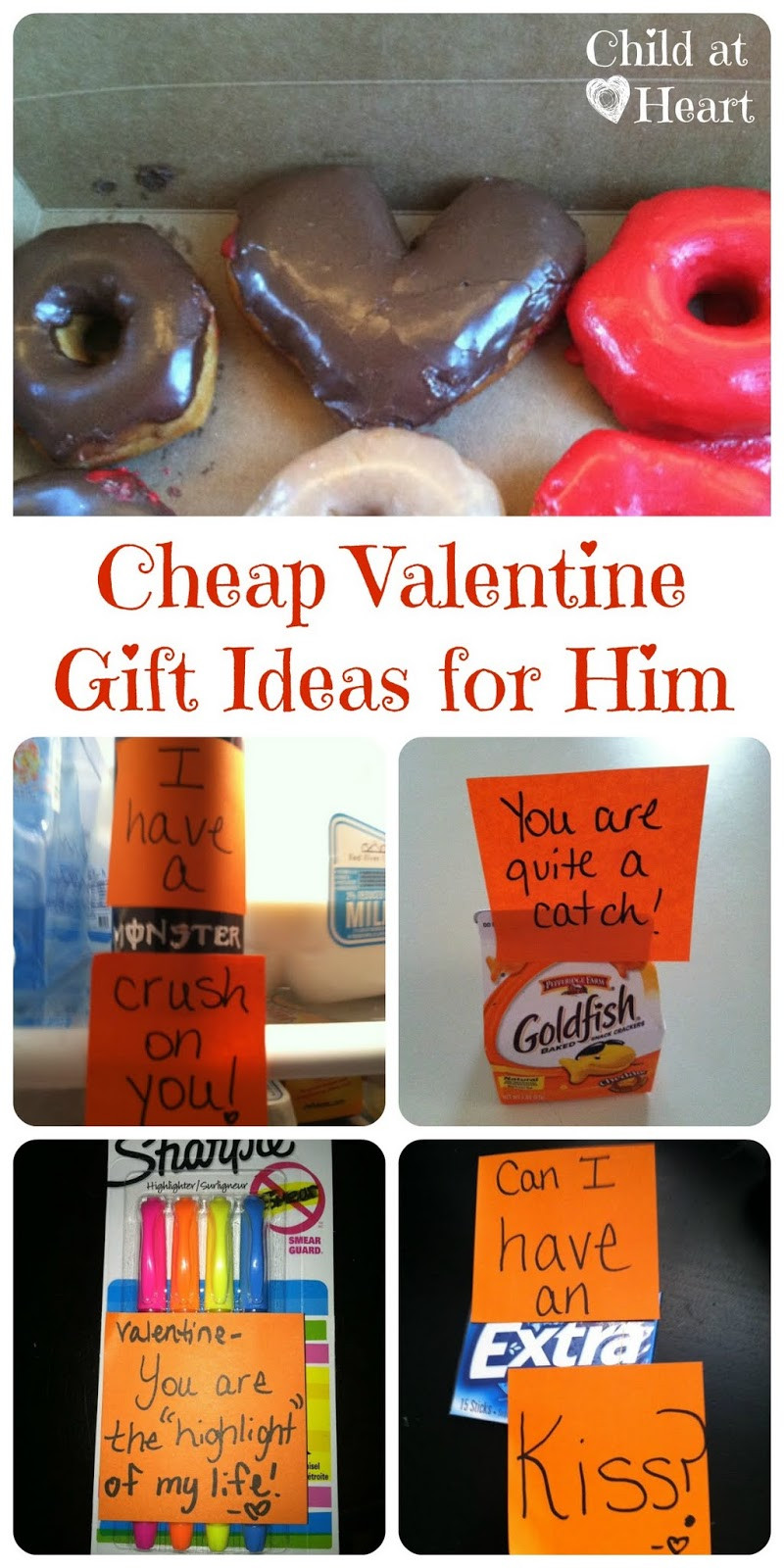 Best ideas about Valentines DIY Gifts For Him
. Save or Pin Cheap Valentine Gift Ideas for Him Child at Heart Blog Now.