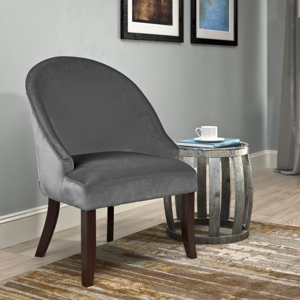 Best ideas about Velvet Accent Chair
. Save or Pin CorLiving Antonio Grey Velvet Curved Accent Chair DAD 321 Now.