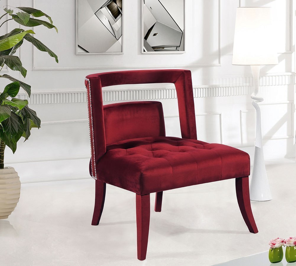 Best ideas about Velvet Accent Chair
. Save or Pin Tribeca Velvet Accent Chair Burgundy by Meridian Now.