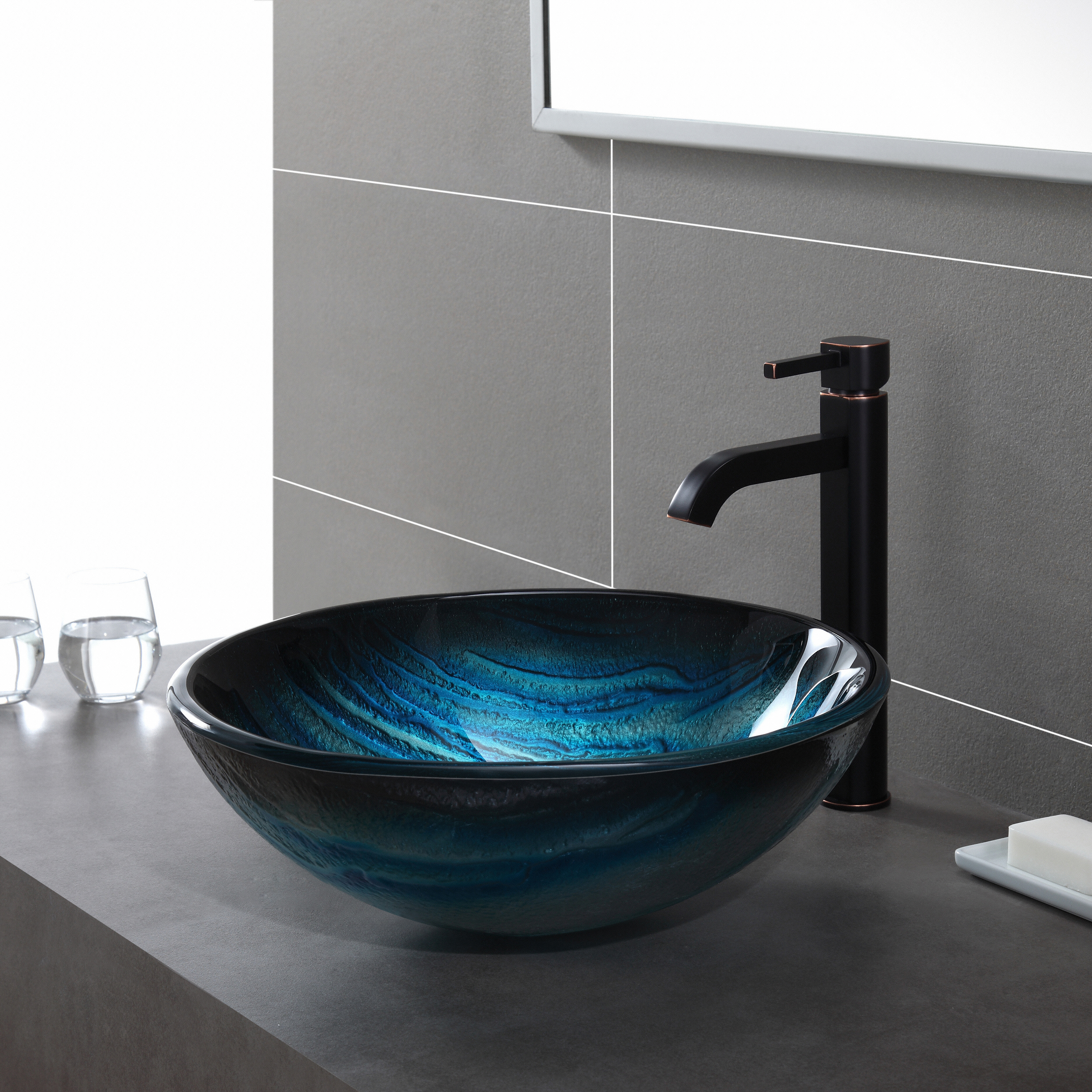 Best ideas about Vessel Bathroom Sinks
. Save or Pin Kraus Ladon Glass Vessel Sink & Reviews Now.