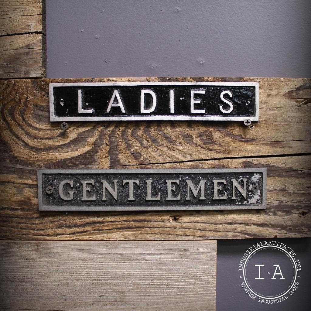 Best ideas about Vintage Bathroom Signs
. Save or Pin Set of Three Vintage Metal Restroom Signs La s Gentlemen Now.