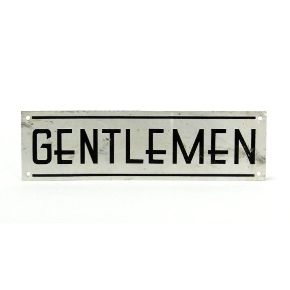 Best ideas about Vintage Bathroom Signs
. Save or Pin vintage art deco gentlemen bathroom sign Now.