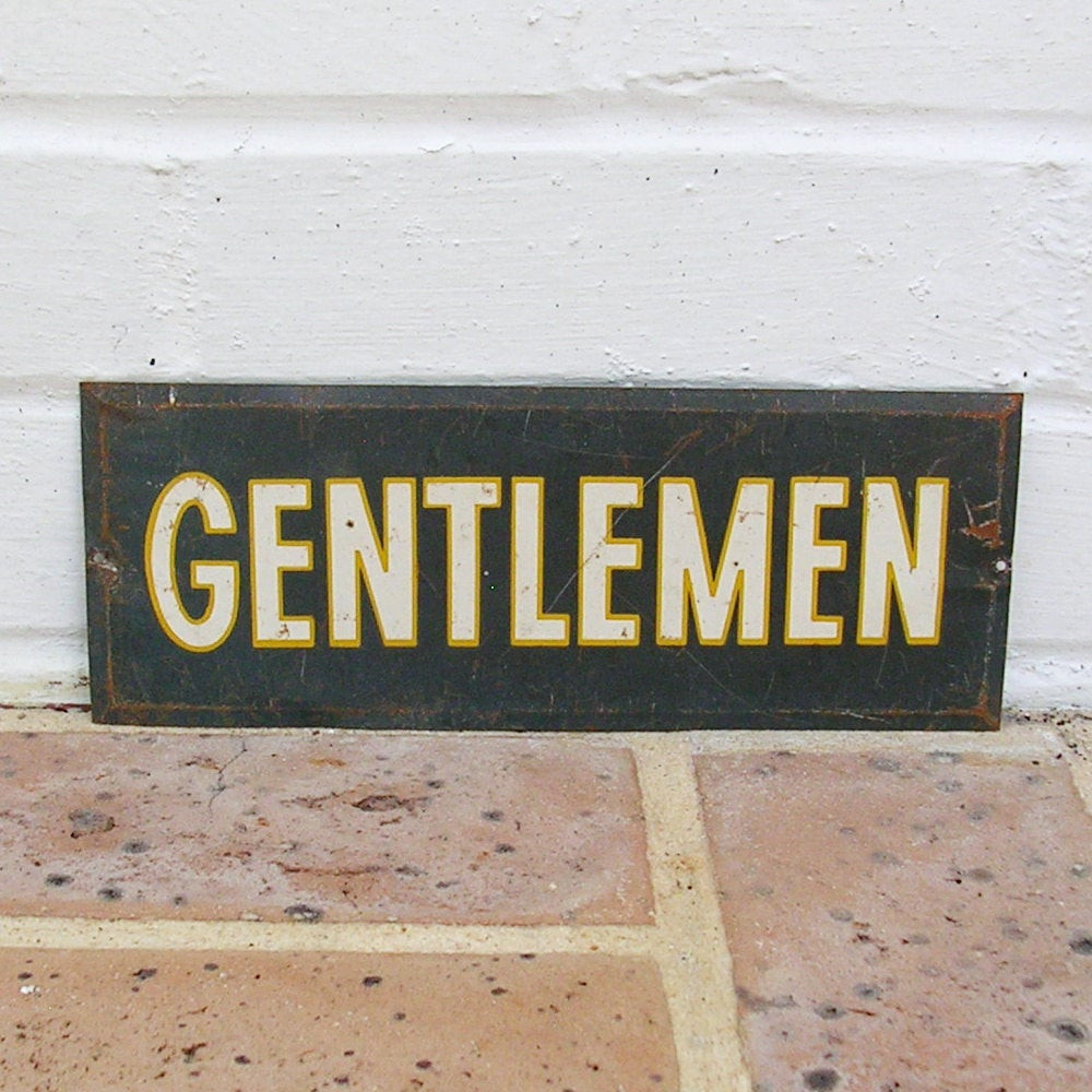 Best ideas about Vintage Bathroom Signs
. Save or Pin Vintage Metal Restroom Sign Rusty Metal Restroom by Now.