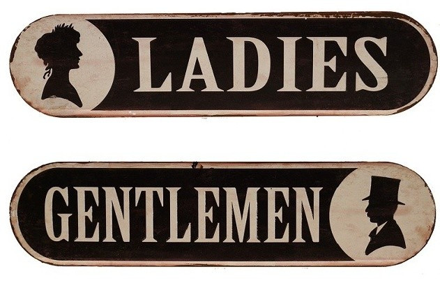 Best ideas about Vintage Bathroom Signs
. Save or Pin Vintage Style Metal Bathroom Signs Farmhouse Other Now.