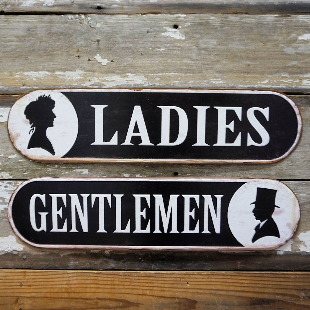 Best ideas about Vintage Bathroom Signs
. Save or Pin Vintage Style Metal Bathroom Signs Now.