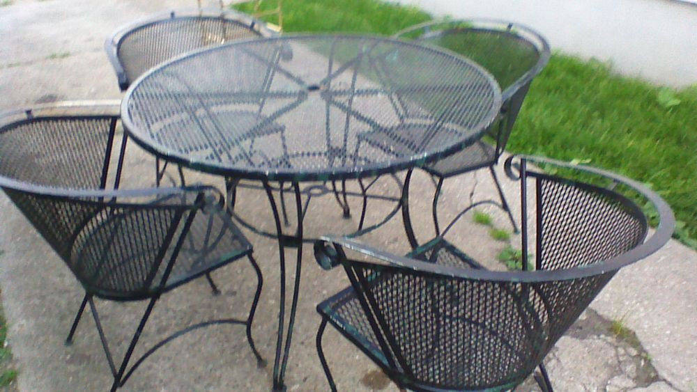 Best ideas about Vintage Wrought Iron Patio Furniture
. Save or Pin RARE ANTIQUE 5 PIECE SCROLLED WROUGHT IRON OUTDOOR PATIO Now.