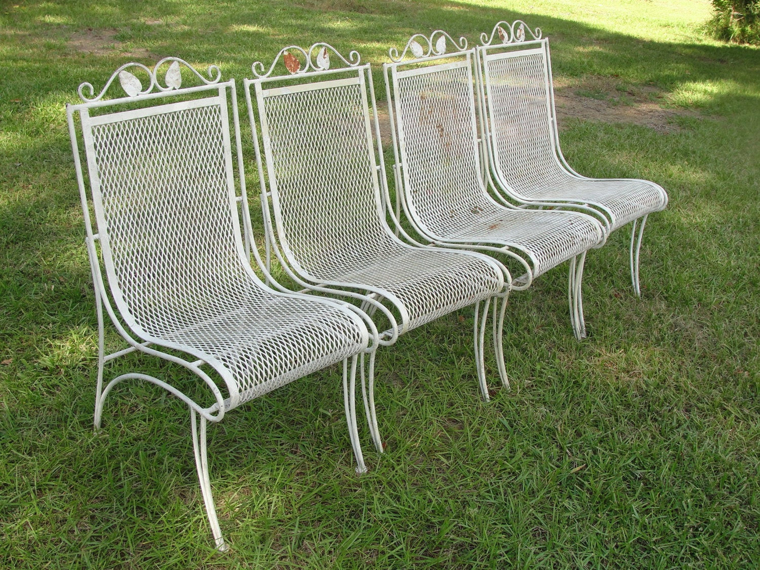 Best ideas about Vintage Wrought Iron Patio Furniture
. Save or Pin Vintage Set of 4 Heavy Wrought Iron Patio Chairs by Now.