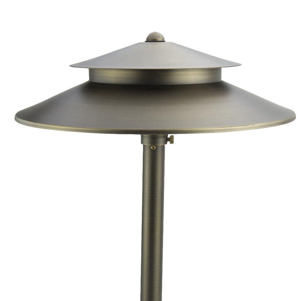 Best ideas about Volt Landscape Lighting
. Save or Pin Stratum 12" Brass Two Tier Path & Area Light Now.