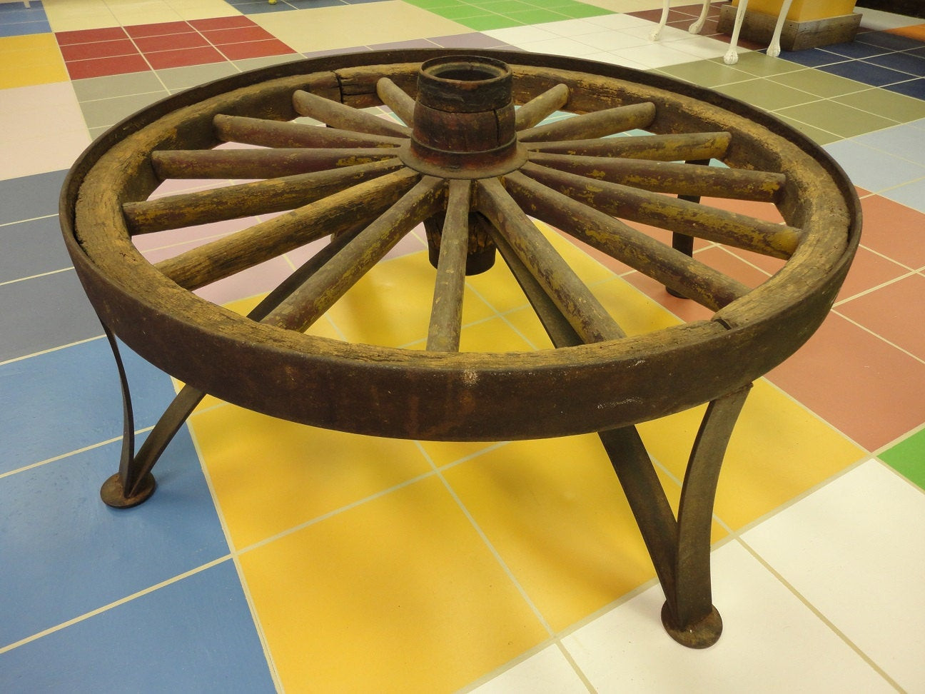 Best ideas about Wagon Wheel Coffee Table
. Save or Pin Rustic one of a kind Wagon Wheel Coffee by JunktiqueRecycling Now.
