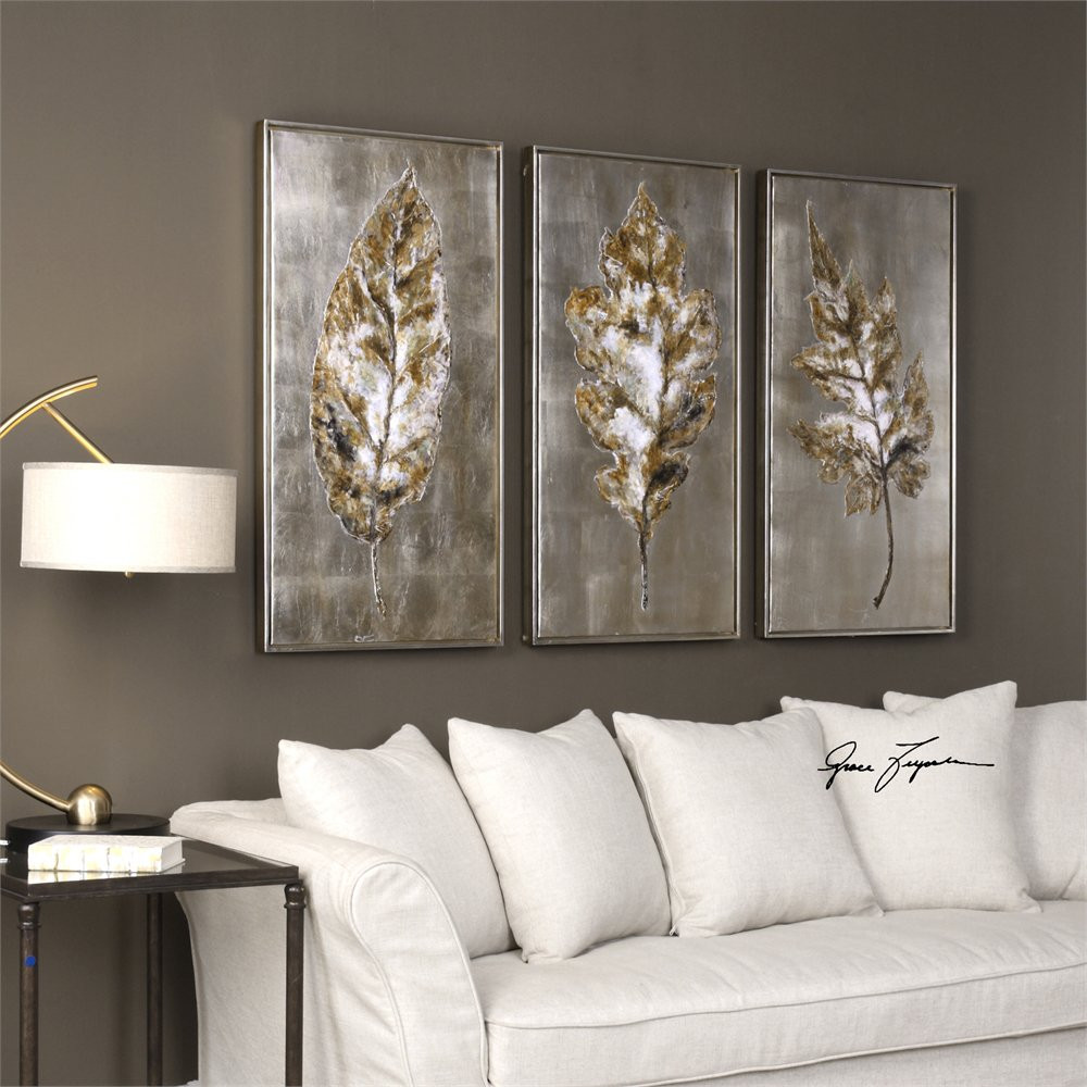 Best ideas about Wall Art Sets
. Save or Pin Grace Feyock Champagne Leaves Modern Wall Art UM Now.