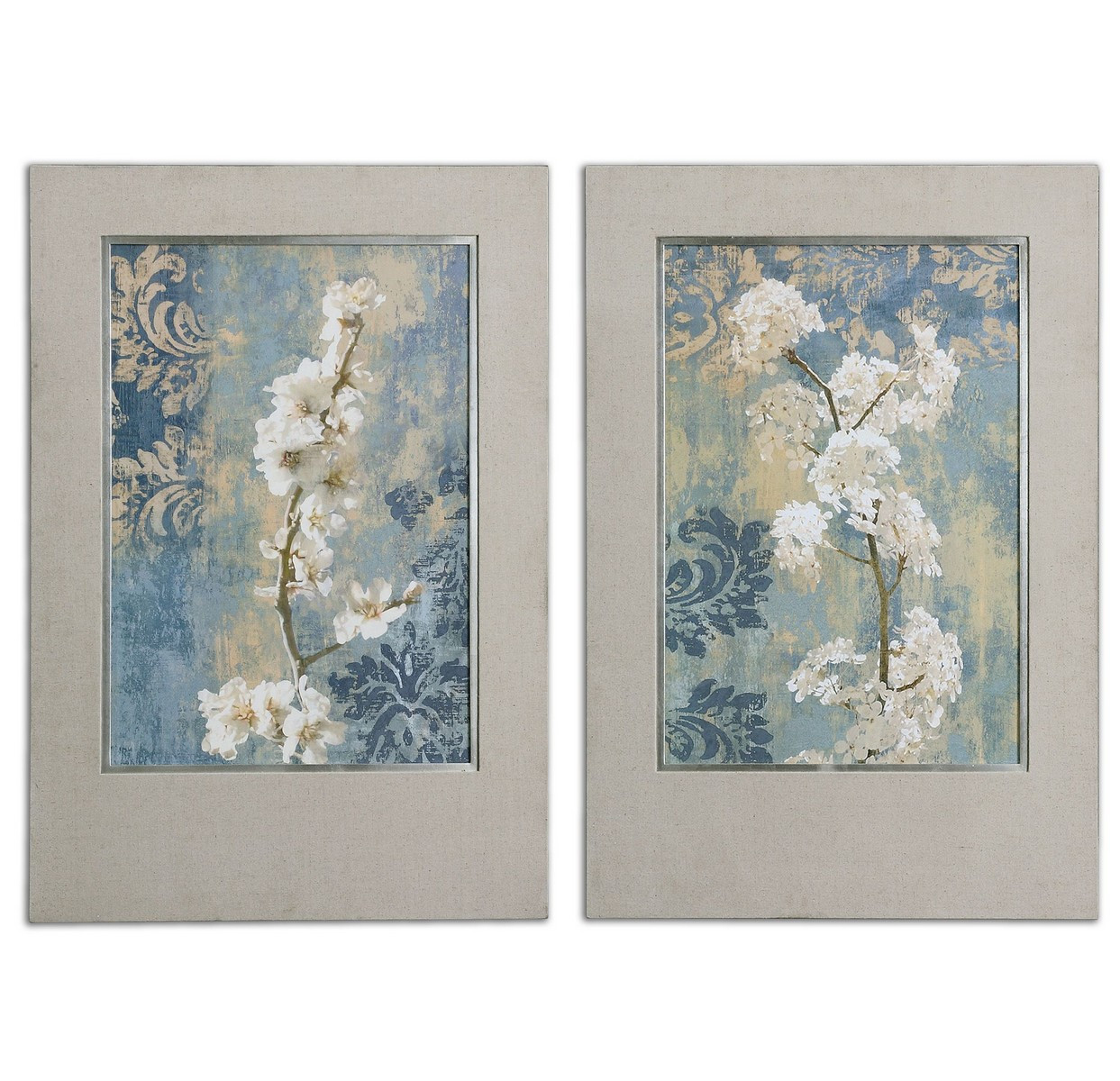 Best ideas about Wall Art Sets
. Save or Pin Uttermost Blossoms Framed Art Set of 2 UTTERMOST Now.