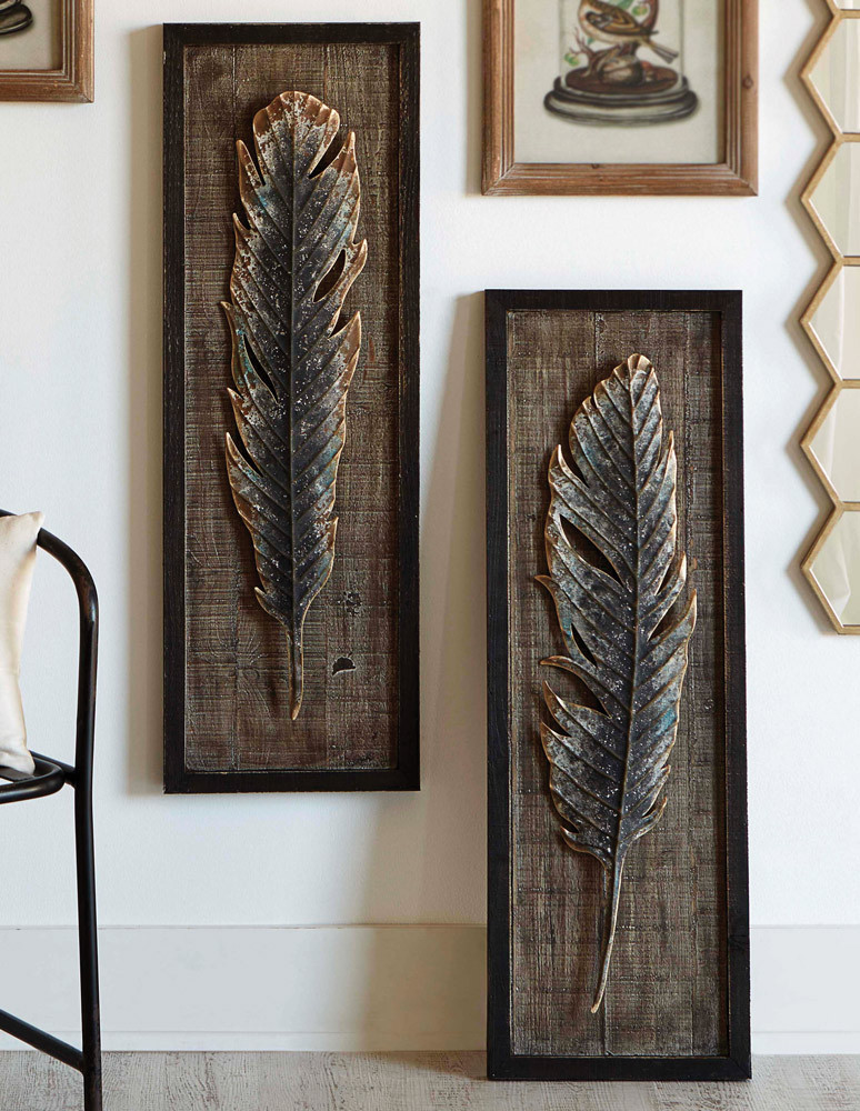 Best ideas about Wall Art Sets
. Save or Pin Framed Feather Wall Art Set of 2 Now.