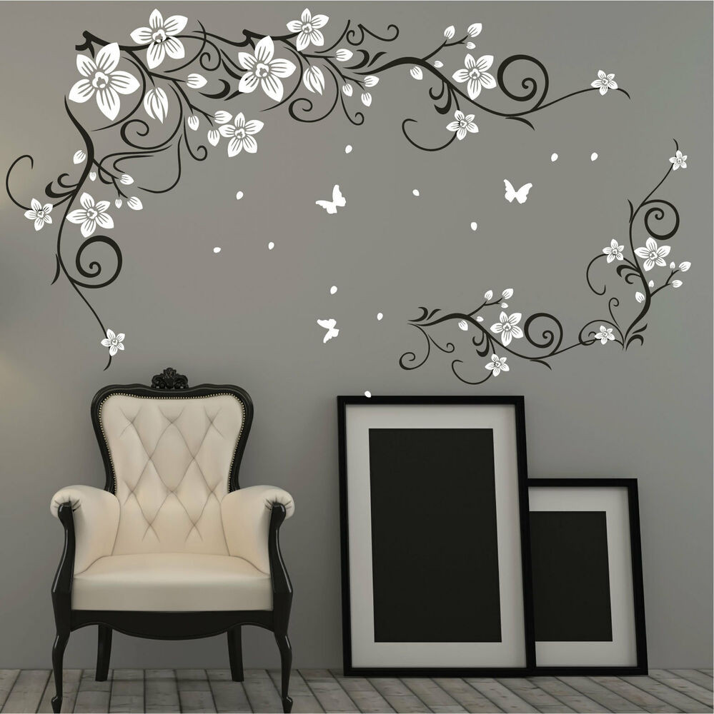Best ideas about Wall Art Stickers
. Save or Pin Butterfly Vine Flower Vinyl Wall Art Stickers Wall Decals Now.