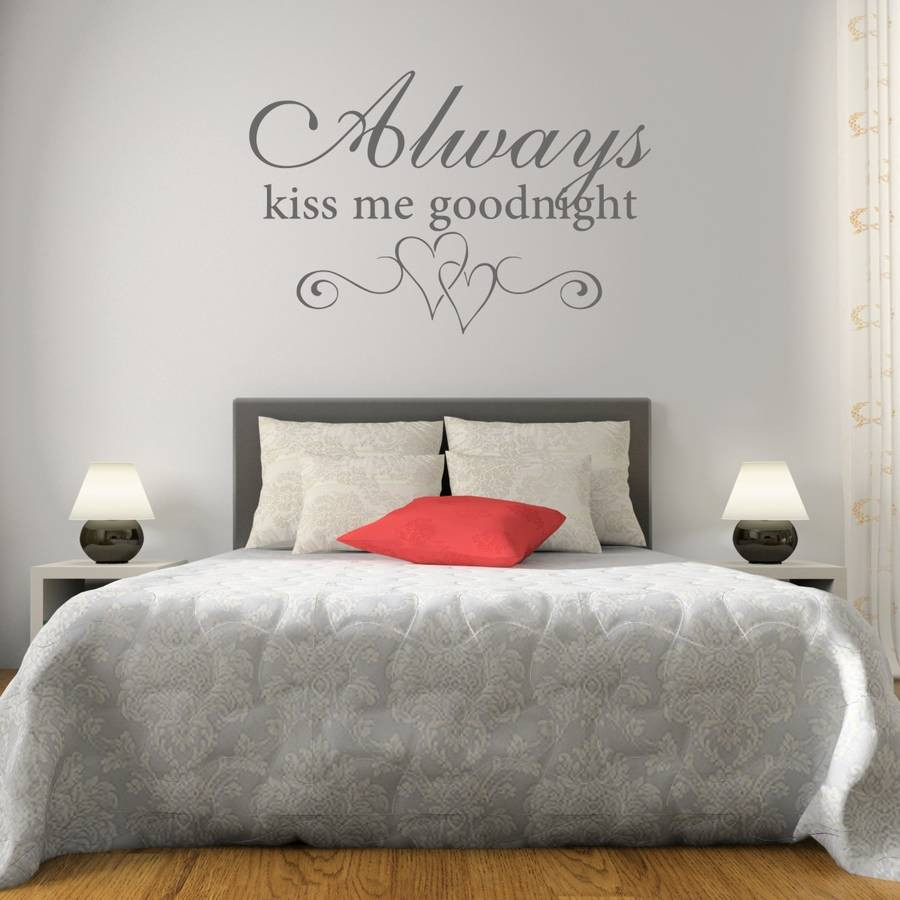 Best ideas about Wall Decals For Bedroom
. Save or Pin kiss me goodnight bedroom wall sticker by mirrorin Now.