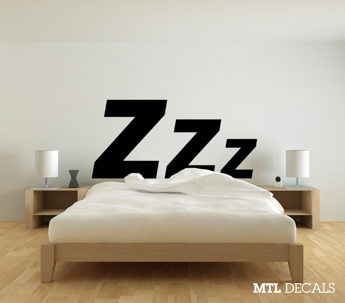 Best ideas about Wall Decals For Bedroom
. Save or Pin Zzz Bedroom Wall Decal 61 x 29 Wall Sticker Wall Now.