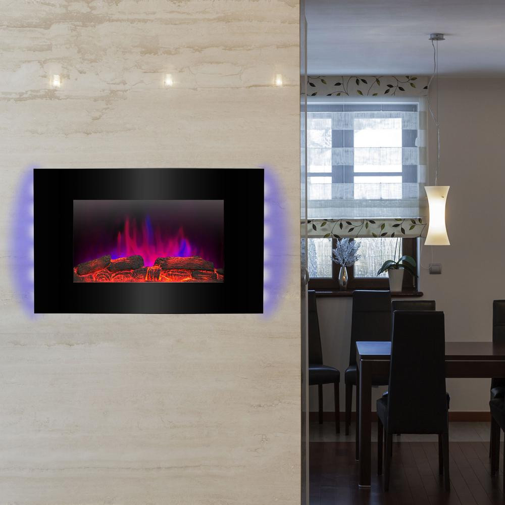 Best ideas about Wall Mount Electric Fireplace
. Save or Pin AKDY 36 in Wall Mount Electric Fireplace Heater in Black Now.